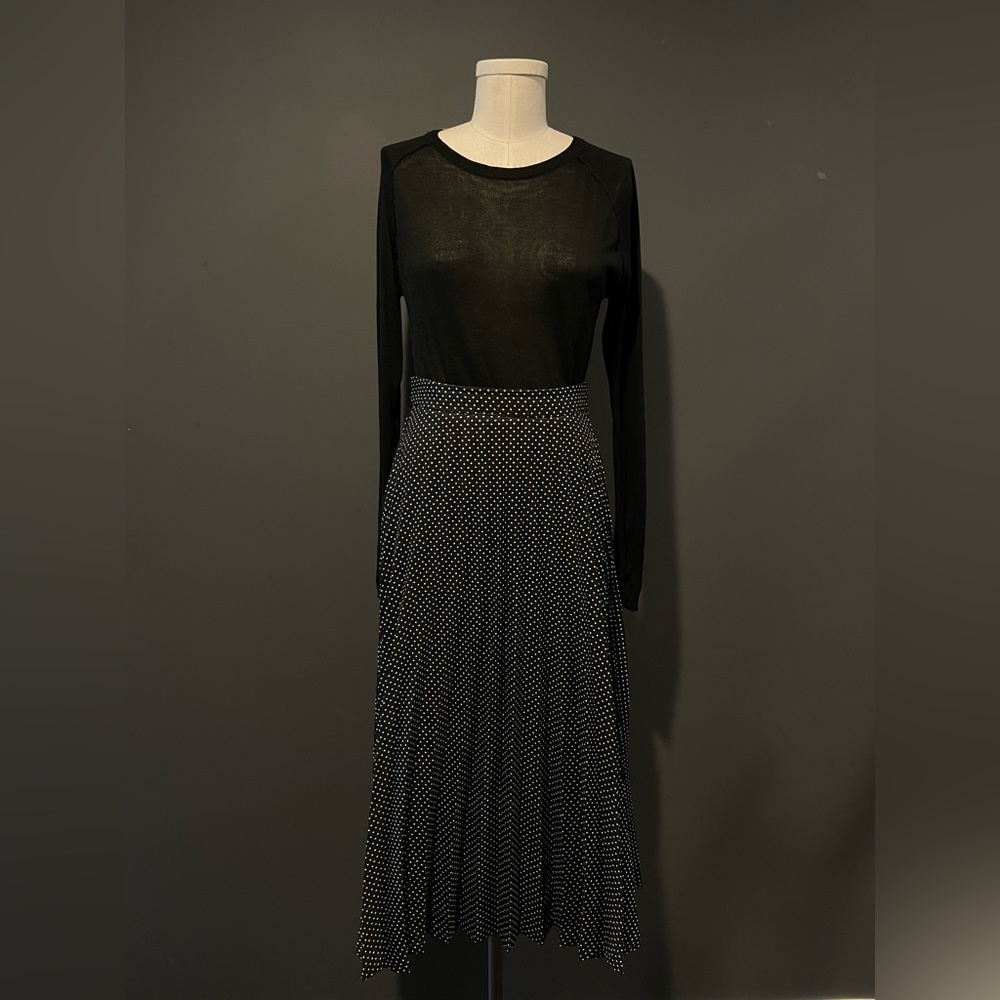 Zara polka dot pleated midi skirt - Picture 4 of 6